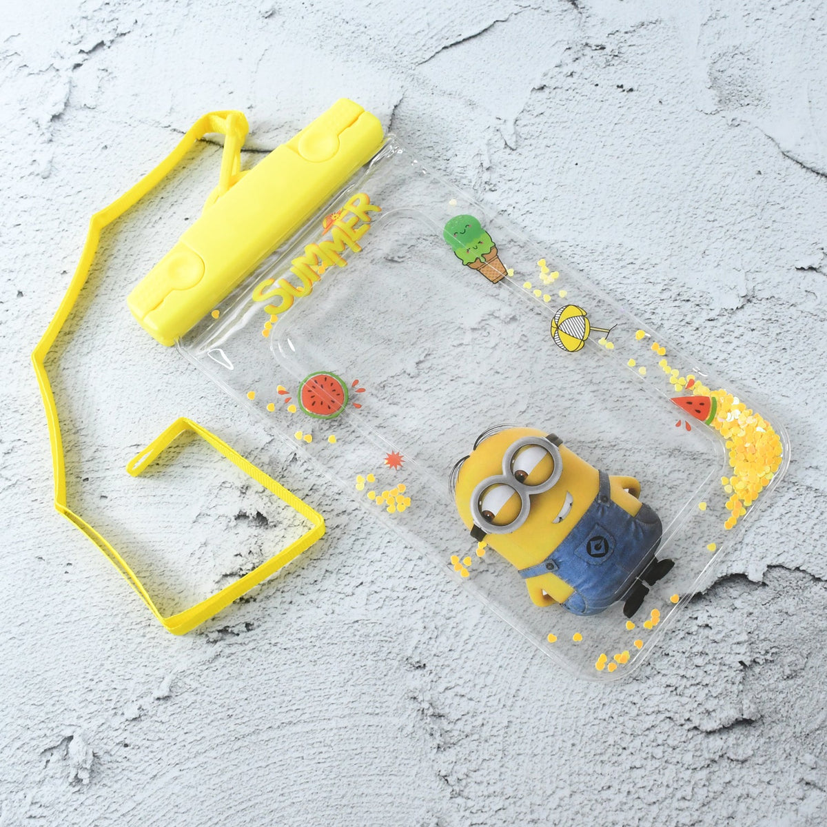 Back view of the durable waterproof phone pouch with belt attachment.