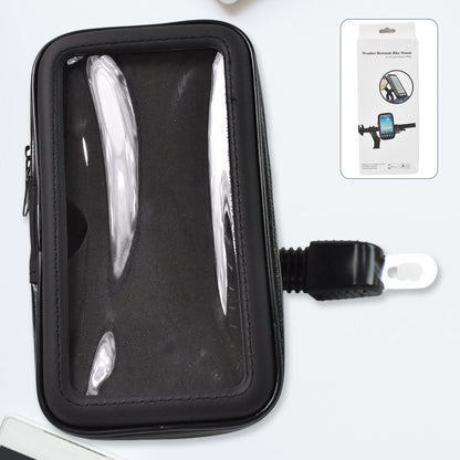 Front view of the sleek weatherproof phone case designed for outdoor cycling.
