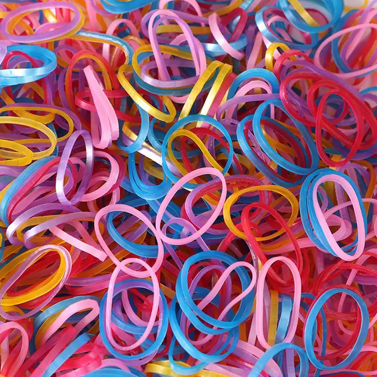Flexible and reusable multicolor rubber bands for efficient home organization.