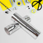 Set of shiny silver balloon ribbons for party decorations.