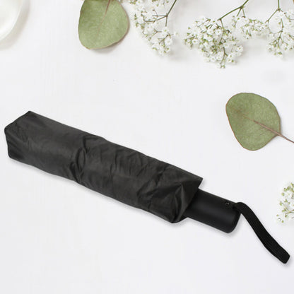 Compact umbrella easily sliding into a backpack pocket, highlighting its portability.