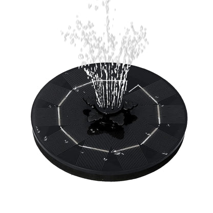 Decorative floating solar water fountain pump with customizable spray patterns
