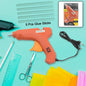 A professional 60-watt hot melt glue gun with five glue sticks, ready for crafting projects.