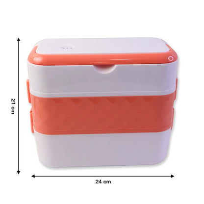Electric lunch box featuring hygienic stainless steel containers