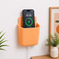 Wall Mounted Storage Pocket holding mobile phone and remote for home organization