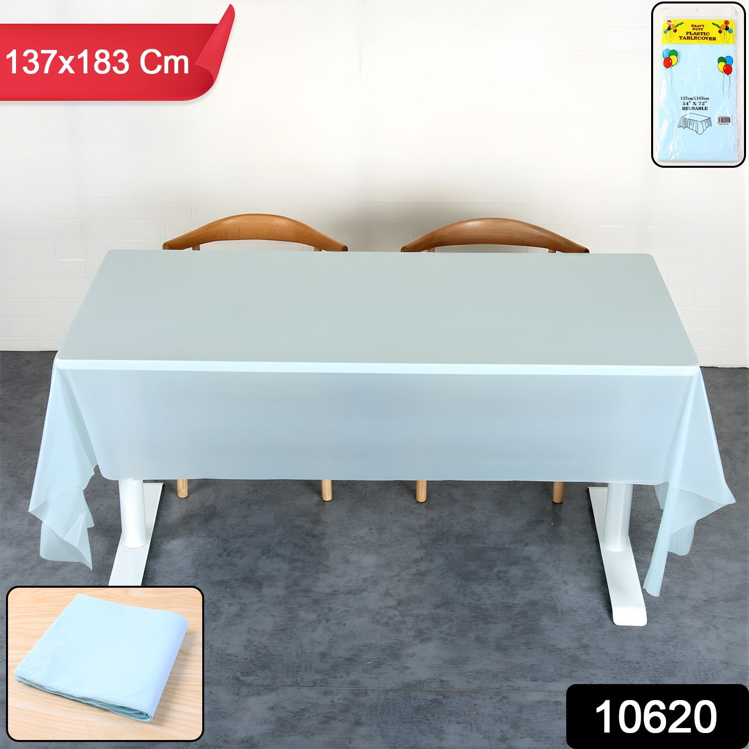  packaging for disposable plastic table cover product