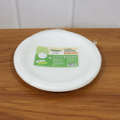 Compostable bagasse plates used for desserts and tasting portions