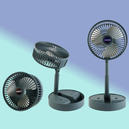 Personal table fan featuring a mobile phone stand for comfortable viewing