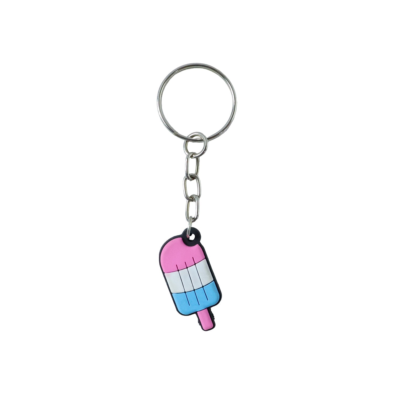 Functional key holder featuring a playful popsicle keychain charm
