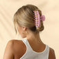 Pink hair claw clip from  holding hair nicely