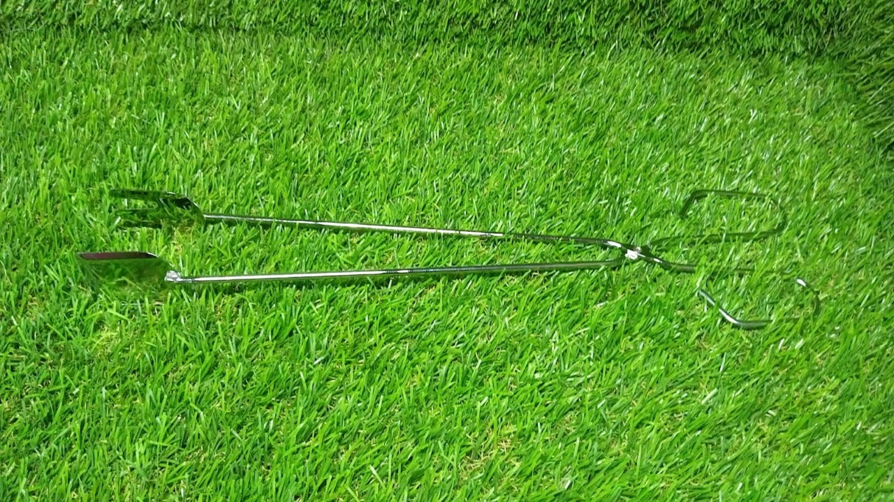 Set of multi-purpose BBQ tongs, an essential grilling tool.