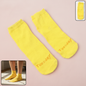 Yellow casual crew socks showing soft knitted texture