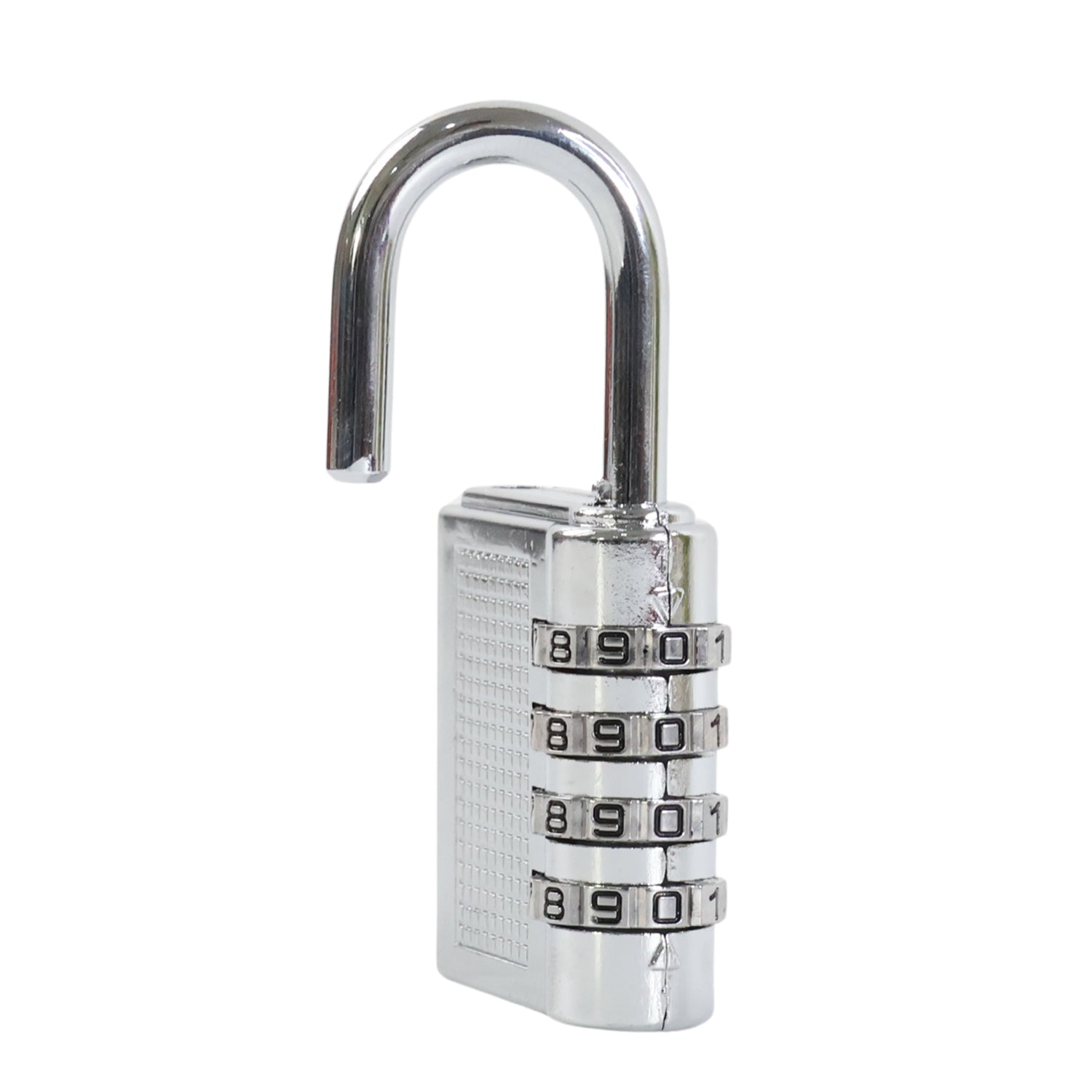Heavy-duty metal security lock ideal for cabinets, lockers and bags