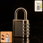 4-digit resettable combination padlock with polished metal body