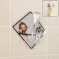 Cartoon print transparent self-adhesive wall hook on smooth surface